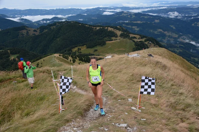 Zmagovalka lanske prireditve Vzpon na Porezen med ženskami – Lucija Krkoč. FOTO: Marko Čadež