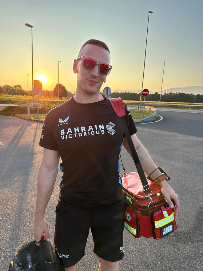 Krištof Knap je zdravnik ekipe Bahrain Victorious. FOTO: Bahrain Victorious