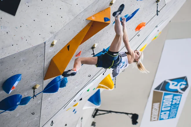Janja Garnbret je bila najboljša v Innsbrucku. FOTO: Grega Valančič/PZS