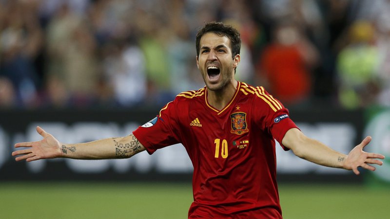 Fotografija: Cesc Fabregas je nosil dres članske španske reprezentance na 110 tekmah. FOTO: Juan Medina/Reuters