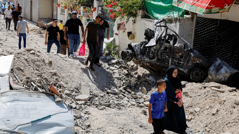 Fotografija: Uničenje v Dženinu. Foto: Raneen Sawafta/Reuters