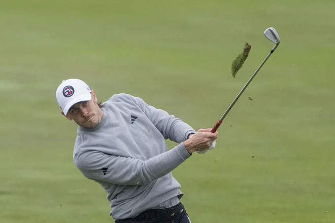 Gareth Bale je imel v nogometu izjemno levo nogo, a ko je udarjal z golf palico je bil prav tako zelo učinkovit. FOTO: Kyle Terada/Usa Today Sports