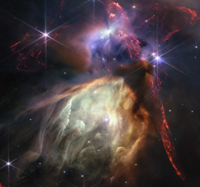 Rho Ophiuchi je Zemlji najbližja zvezdna porodnišnica. FOTO: NASA/AFP

 