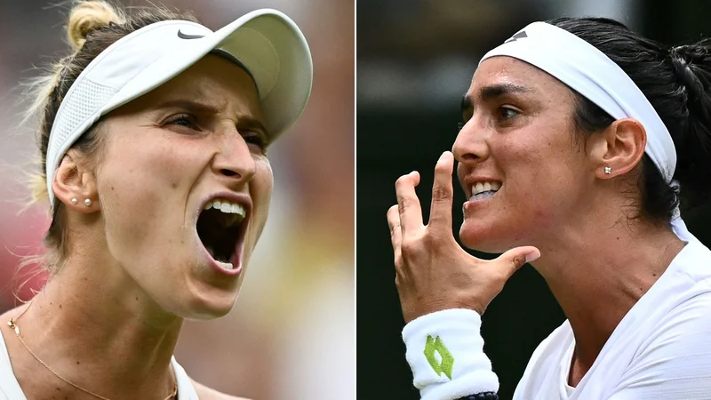 Fotografija: V ženskem finalu se bosta pomerili Čehinja Marketa Vondroušova in Tunizijka Ons Jabeur. FOTO: Sebastien Bozon/AFP