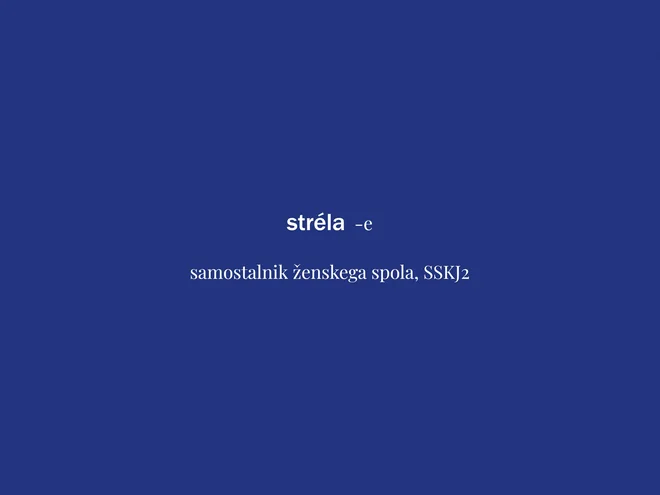 Beseda tedna je strela. FOTO: Delo
