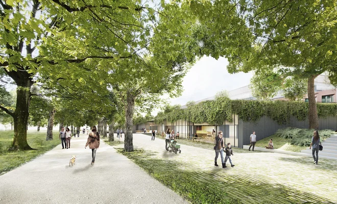 Zmagovalna rešitev za Malo ledeno dvorano v Tivoliju je delo članov avtorske skupine, ki delujejo v birojih Atelier arhitekti in Bruto. Računalniški prikaz: ZAPS