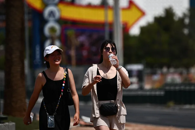 Vročina v Las Vegasu je huda. FOTO: Patrick T. Fallon/AFP