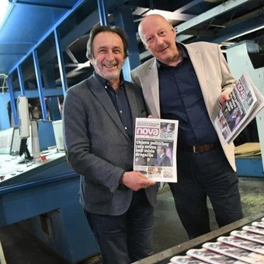 Bojan Divjak (levo) in Oleg Uskoković postajata pomembna igralca na hrvaškem trgu tiska. FOTO: Jutarnji List