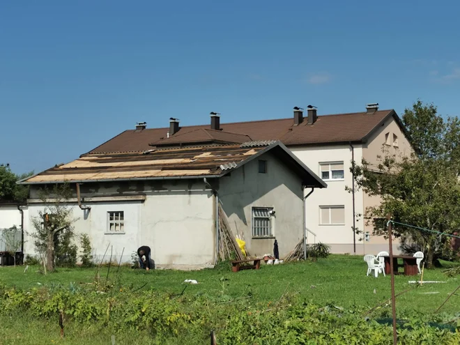 Škoda po neurju na območju Ilirske Bistrice FOTO: Jože Suhadolnik/Delo