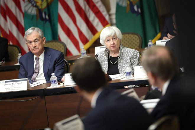 »Odločitev Fitcha je samovoljna in temelji na zastarelih podatkih,« je sporočila finančna ministrica ZDA Janet Yellen. FOTO: Kevin Dietsch/AFP