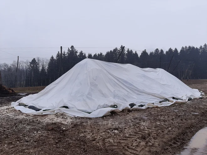 Kmetje so industrijsko sadro, misleč, da gre za apno, kupovali za 2,5 evra za tono. Apno je takrat stalo okoli 15 evrov za tono, ugotavlja policija. FOTO: Mateja Kotnik