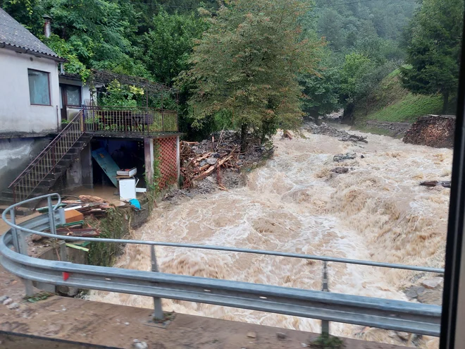 Poplave na Cerkljanskem FOTO: PGD Cerkno