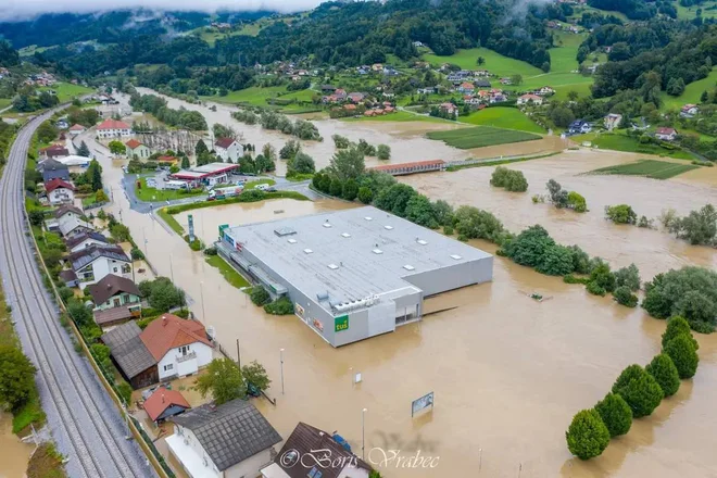 Skupno je bilo v Laškem pod vodo 124 objektov. FOTO: Boris Vrabec