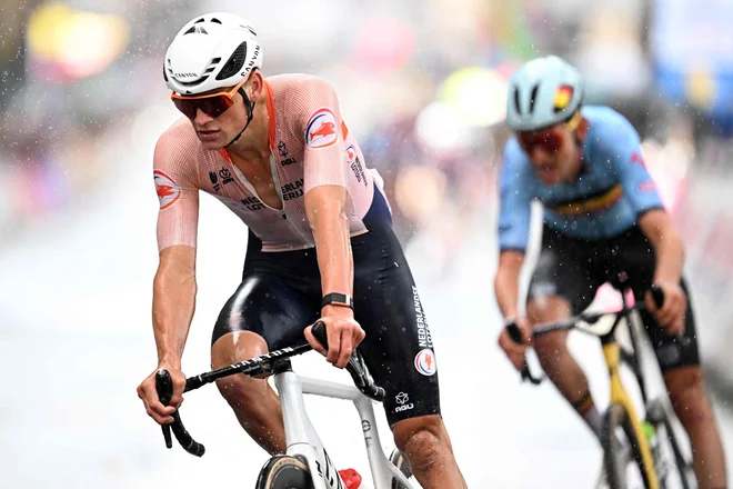 Mathieu van der Poel je bil nepremagljiv. FOTO: Oli Scarff/AFP