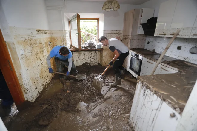 Posledice poplav na Ljubnem ob Savinji. FOTO: Leon Vidic/Delo