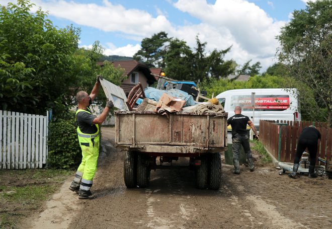 Posledice poplav v Letušu FOTO: Blaž Samec/Delo