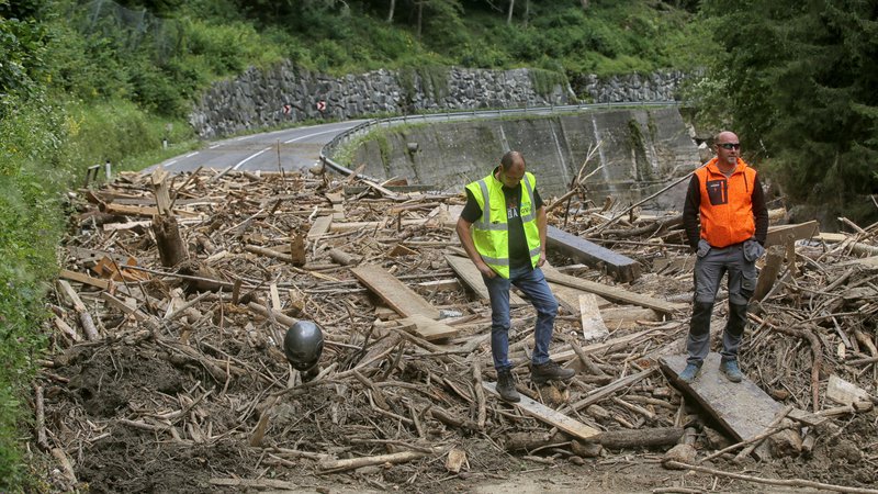 Fotografija: Posledice poplav v občini Luče. FOTO: Blaž Samec/Delo