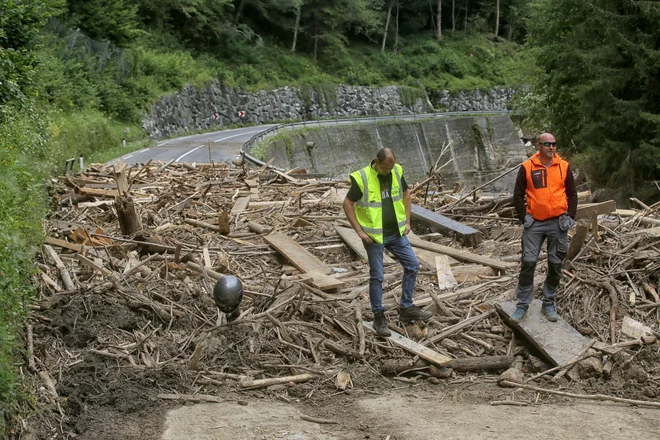 Posledice poplav v občini Luče. FOTO: Blaž Samec/Delo
