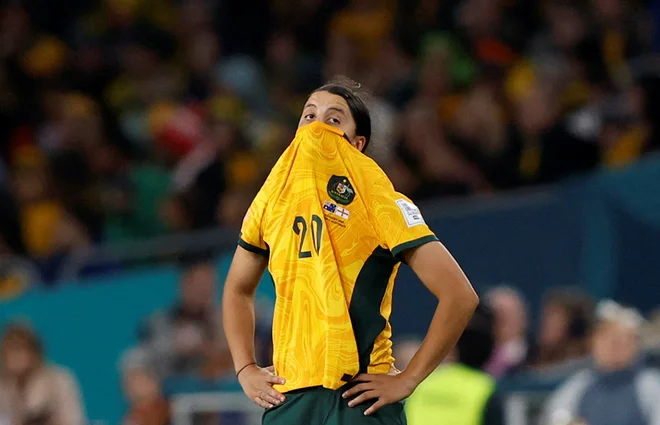 Samantha Kerr po porazu ni skrivala razočaranja. FOTO: Amanda Perobelli/Reuters