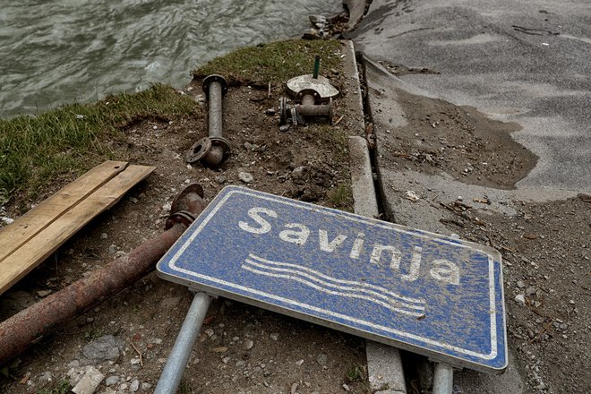 Posledice poplav v občini Solčava. FOTO: Blaž Samec/Delo