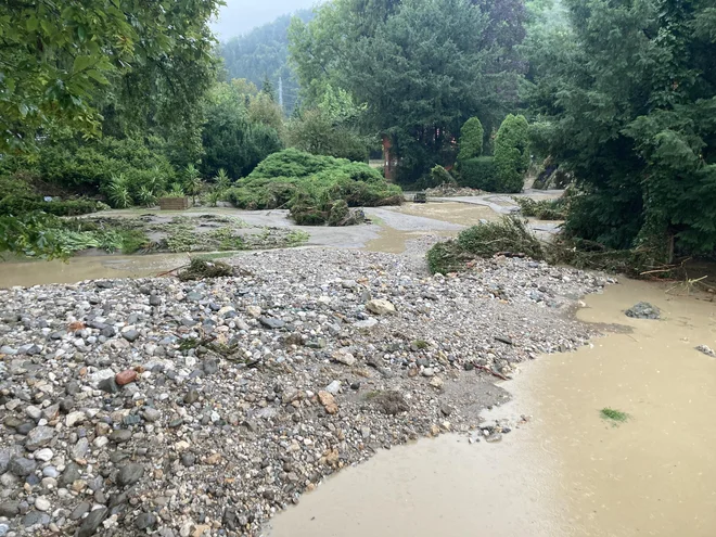 Narasla reka je slovenski in evropski cvetlični park spremenila v neprepoznavnost. FOTO: D. B.