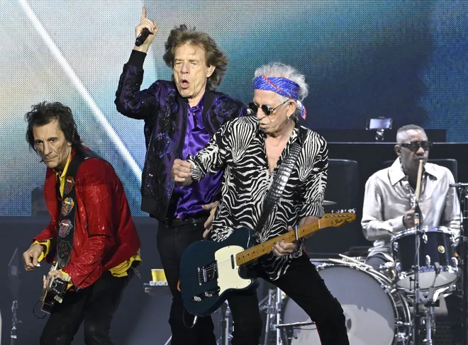 Rolling Stones na koncertu julija lani na stadionu Ernst-Happel na Dunaju FOTO: Hans Klaus Techt/AFP