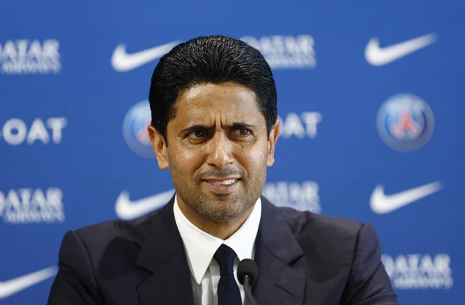 Nasser Al-Khelaifi je predsednik PSG in Združenja evropskih klubov (ECA). FOTO: Gonzalo Fuentes/Reuters