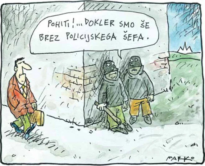 Vakuum. KARIKATURA: Marko Kočevar