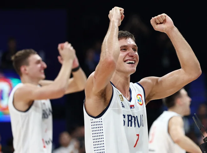 V finalu se bodo Srbi pomerili z Nemčijo. FOTO: Eloisa Lopez/Reuters