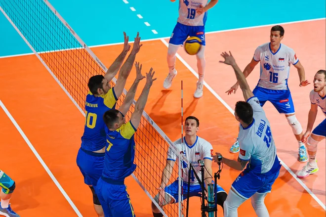 Slovenija je bila spet boljša od Ukrajine. FOTO: CEV