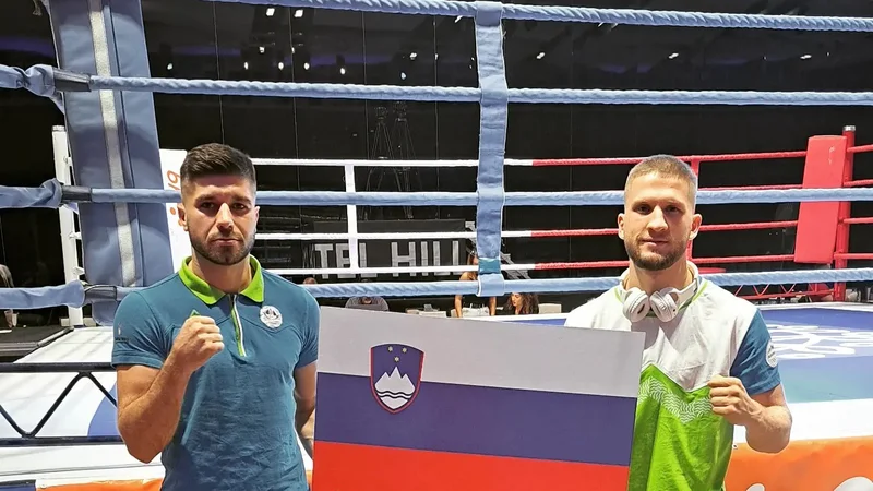 Nejc Petrič (desno) in Edin Sejdinović (levo) sta opozorila nase na močnem turnirju v Sarajevu. FOTO: Osebni arhiv N. P.