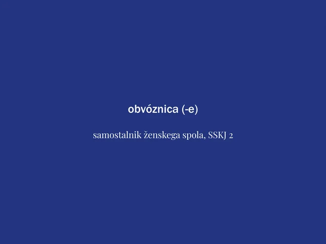 Beseda tedna je obvoznica. FOTO: Delo