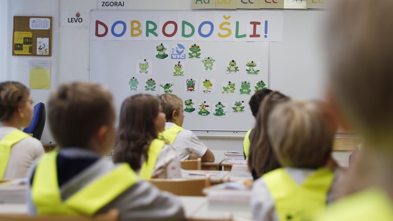 Fotografija: Veliko otrok tudi po nekaj letih bivanja v Sloveniji še vedno ne znajo slovenščine, da bi lahko dosegali zahtevane minimalne standarde. FOTO: Leon Vidic/Delo