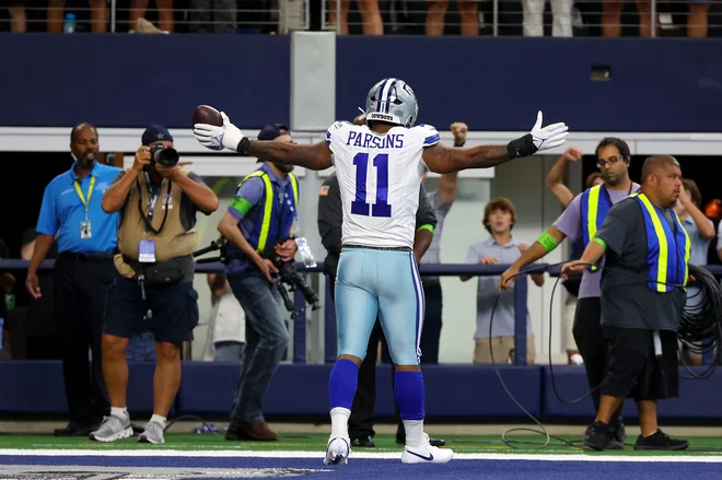Micah Parsons spominja na najboljše branilce v zgodovini lige NFL, potihem se šepeta tudi o velikem Lawrencu Taylorju ... Foto AFP