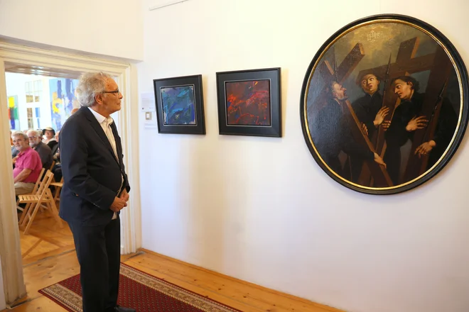 Jemčeva dela so v jukstapoziciji predstavljena z deli starejših mojstrov. Foto Maksimiljan Krautič