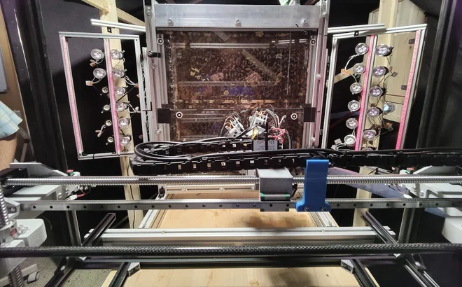S številnimi senzorji opazujejo panje, da bi natančno razumeli, kako se obnaša matica in kako bi se ji lahko približale robotske čebele krmilke. FOTO: Projekt Roboroyale

 