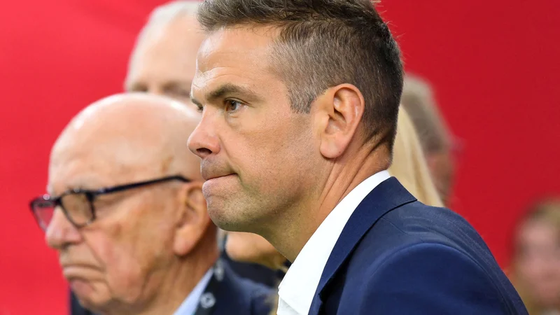 Fotografija: Rupert Murdoch in Lachlan Murdoch. FOTO: USA Today Sports/Robert Deutsch