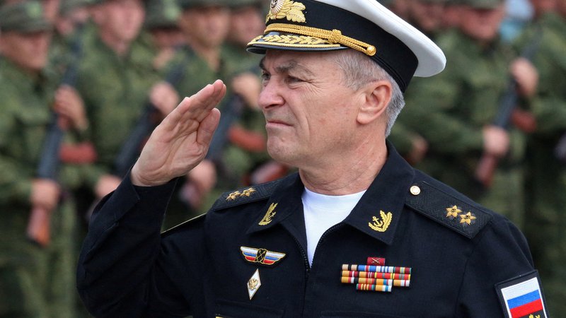 Fotografija: Ruska stran smrti admirala Viktorja Sokolova ni potrdila. FOTO: Alexey Pavlishak/Reuters