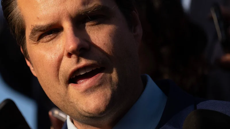 Fotografija: Floridski republikanec Matt Gaetz je dosegel nezaupnico proti predsedniku predstavniškega doma iz lastne stranke Kevinu McCarthyju. FOTO: Drew Angerer/Getty Images via AFP