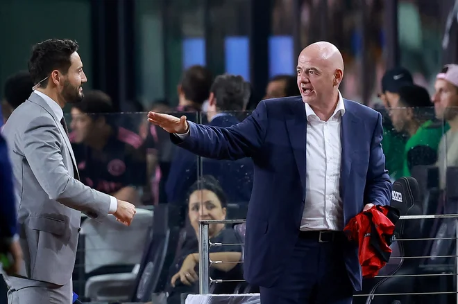 Gianni Infantino si je zadal veliko nalogo, SP na treh celinah ne bo mačji kašelj. FOTO: Hector Vivas/AFP