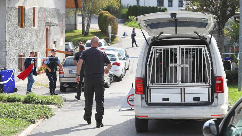 Fotografija: Policisti so ubežnika iskali tudi s službenimi psi. FOTO: Dejan Javornik/Slovenske novice