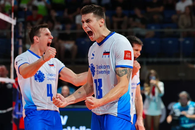 Jan Kozamernik in Klemen Čebulj bosta skušala premagati tudi Američane. FOTO: CEV