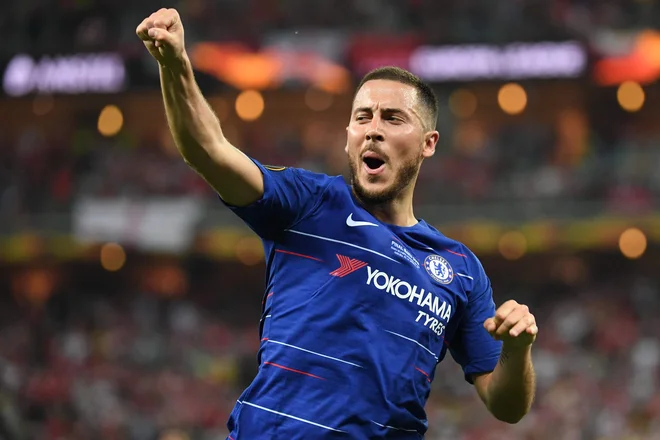 V Chelseaju je bil Eden Hazard eden najboljših nogometašev na svetu. FOTO: Kirill Kudryavtsev/AFP