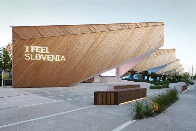Slovenski paviljon za Expo Milano 2015, ki ga je zgradilo podjetje Lumar. FOTO: Samo Radinja