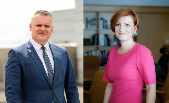 Minister Bojan Kumer je podporo izkazal gospodarskemu zavodu CER Partnerstvo, ministrica Asta Vrečko pa založbi Beletrina. FOTO: Črt Piksi, Jože Suhadolnik