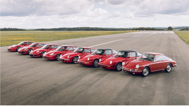 Osem generacij in doslej 60 let. Avtomobil, s katerim je znamka postala slavna, je njihova ikona. FOTO: Porsche