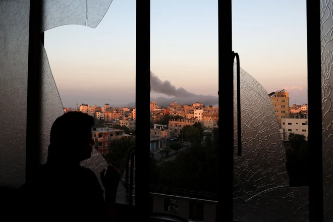 Pred evakuacijo Gaze FOTO: Mohammed Abed/AFP