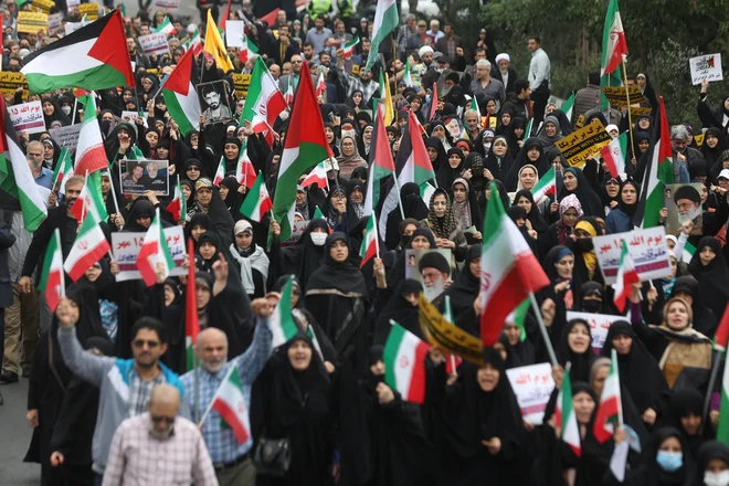 Iranska podpora Palestincem FOTO: Wana News Agency via Reuters