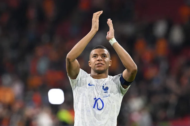 Lanski prvak med zaslužkarji Kylian Mbappe je zdrsnil na četrto mesto. FOTO: John Thys/AFP