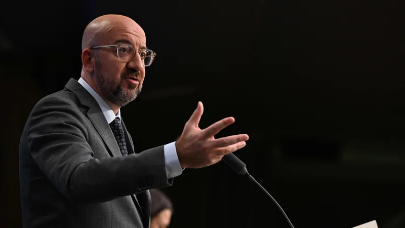 Fotografija: Po mnenju predsednika evropskega sveta in nekdanjega belgijskega premiera Charlesa Michela bi morali narediti vse, »da bi preprečili regionalno eskalacijo«. FOTO: John Thys/AFP
